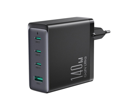 Ładowarka i akumulator JoyRoom Szybka ładowarka sieciowa GaN 140W 3 x USB-C / USB-A